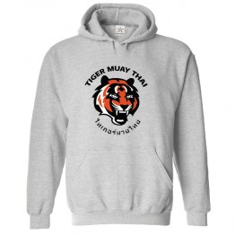 Tiger Muay Thai Unisex Kids and Adults Pullover Hoodie For Boxing Fans								 									 									